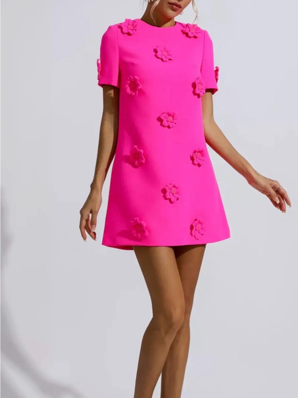 Catchall brand hot pink Jacqua floral mini dress - Picture 9 of 11
